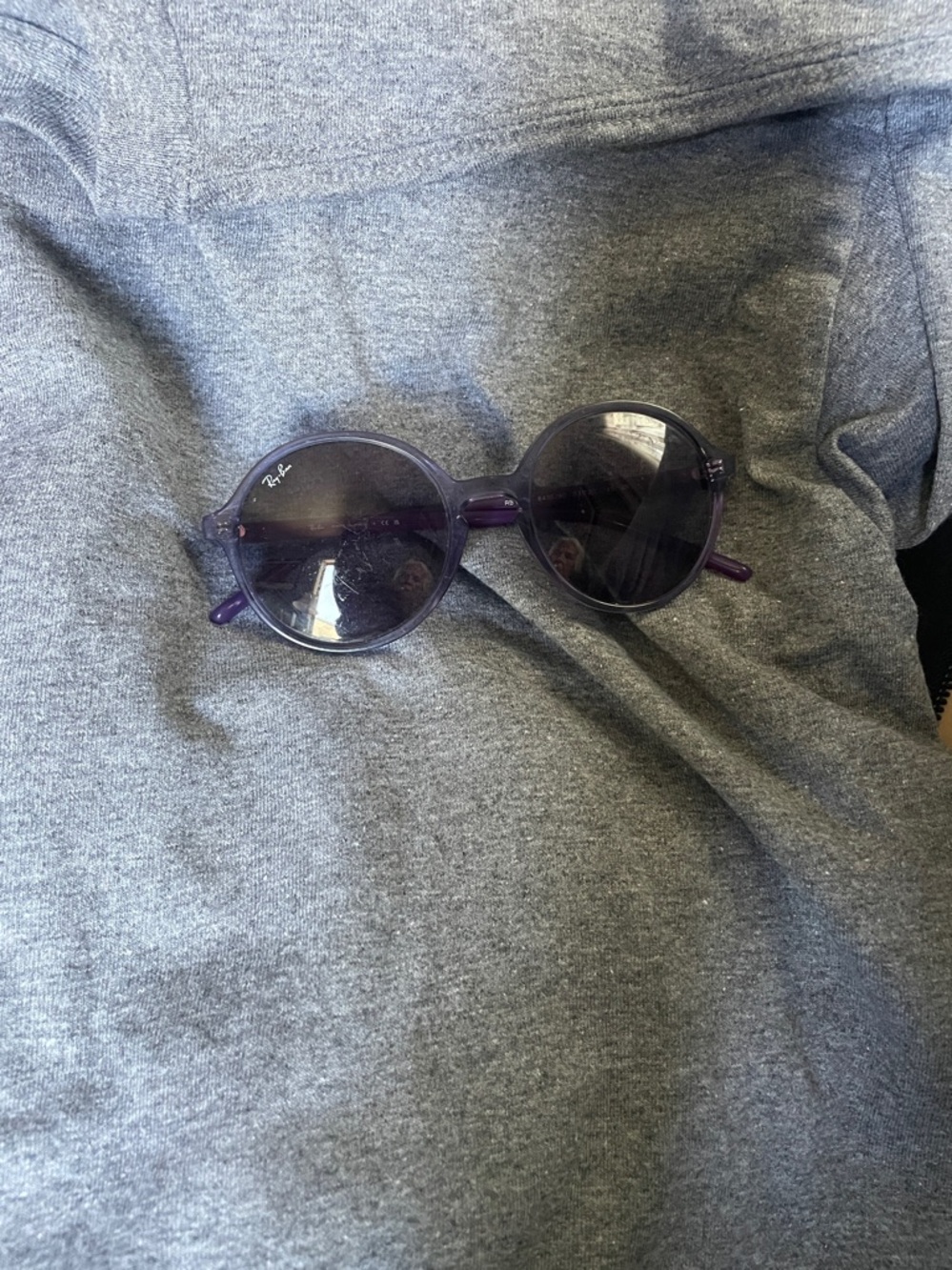 Ray-Ban Purple Round Frame Sunglasses for Women